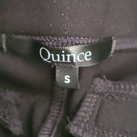 Quince Ultra-Stretch Ponte Straight Leg Pants Black Size Small Petite Women's - Picture 3 of 7
